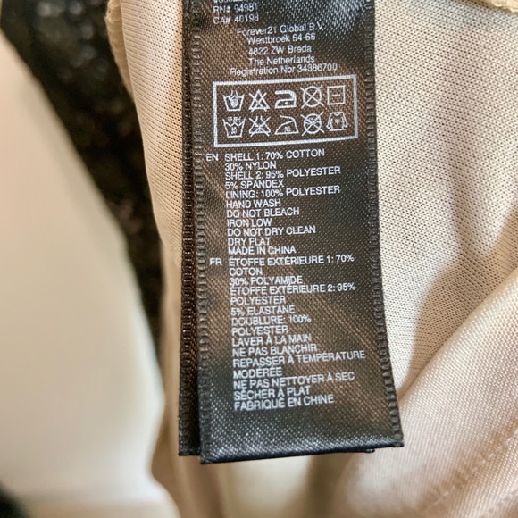 5/25 Black and cream lace fit and flare mini dress - Picture 8 of 8